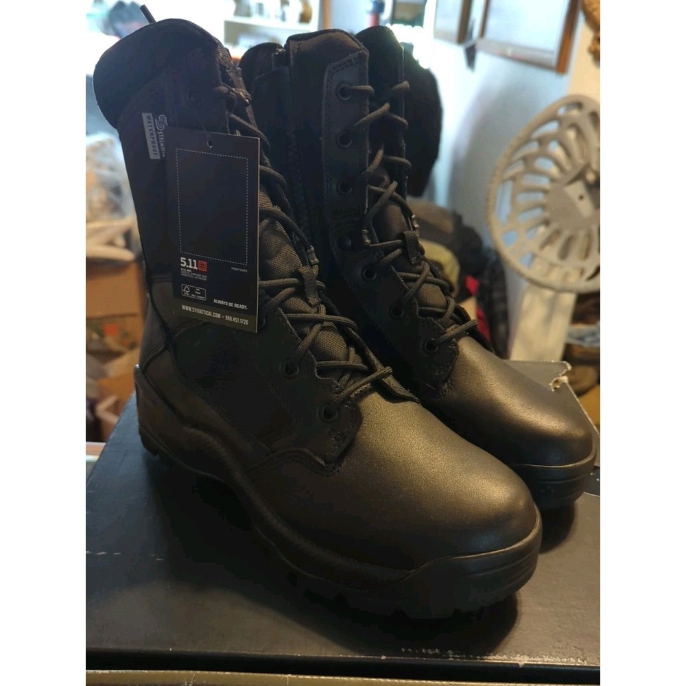 New 5.11 Tactical Men's Storm 8-Inch Side Zip Boots, Black 12392ABR Size 8 R